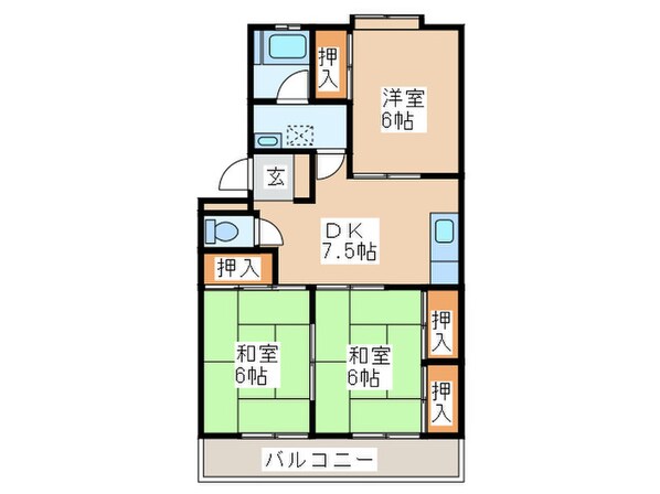 塔谷ハイツの物件間取画像